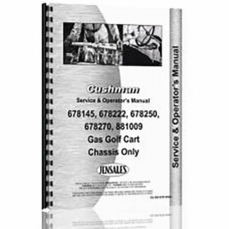 AFTERMARKET New Operator + Tractor Service Manual for Cushman Golf Cart (CU-SO678145G+) RAP70249